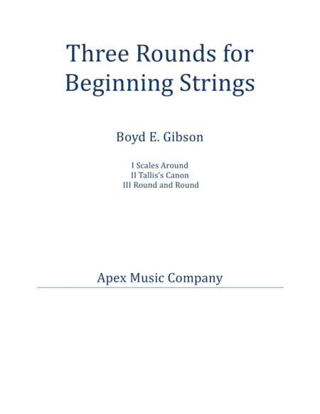 Three Rounds For Beginning String Orchestra image number null