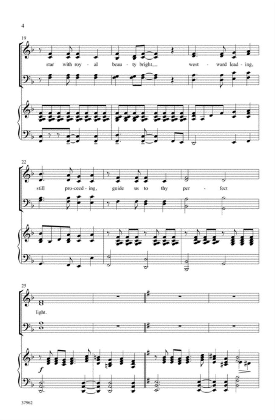We Three Kings 4-Part scores gallery preview page 3