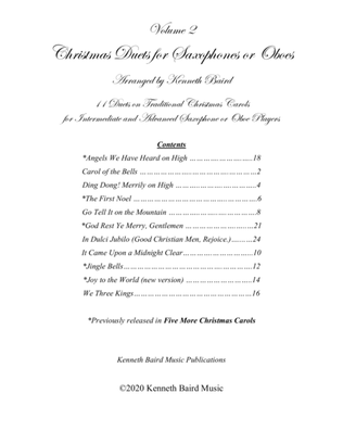 Christmas Duets - Volume 2 - for Saxophones or Oboes