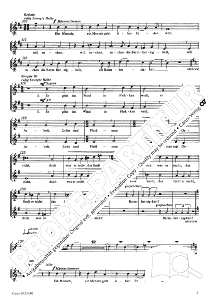 Lehrstuck von der Barmherzigkeit SSA scores gallery preview page 7