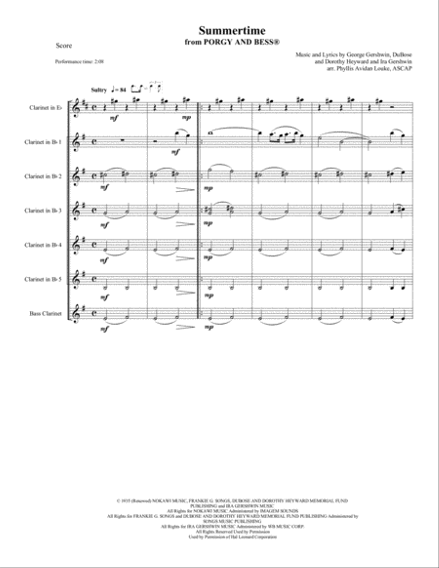 Summertime Woodwind Ensemble scores gallery preview page 5