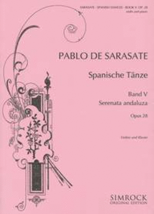 Book cover for Danze Spagnole Vol. 5 Op. 28 Serenata Andalusa