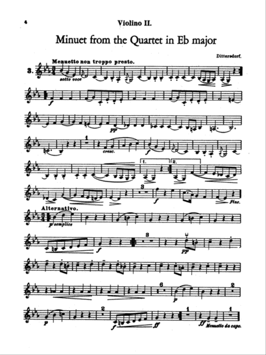 Album of Easy String Quartets, Volume 2 String Quartet scores gallery preview page 6