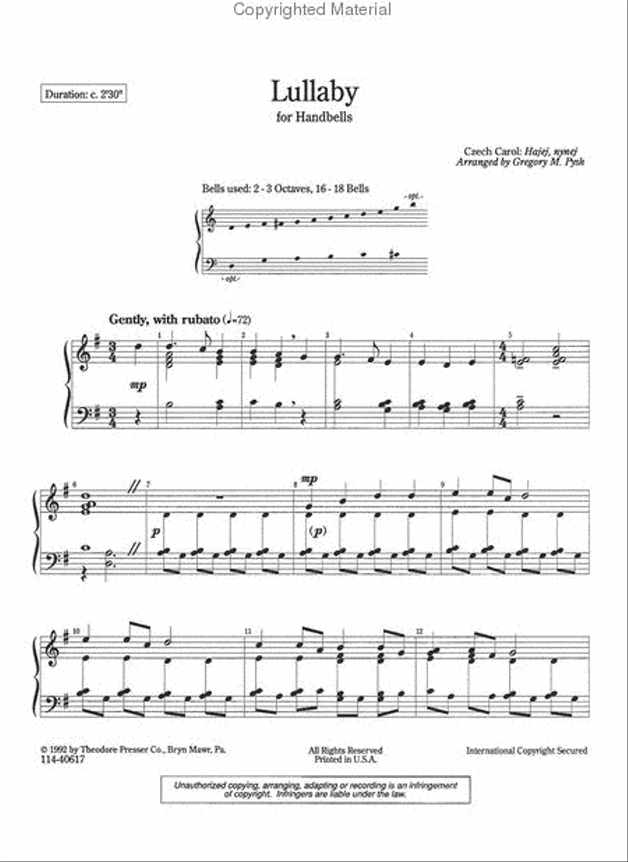 Lullaby Chamber Music scores gallery preview page 2