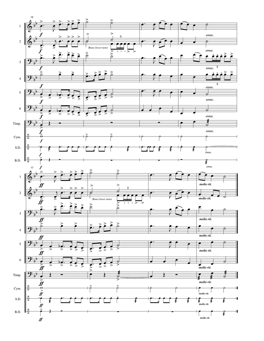 Serbia National Anthem: Bože Pravde Large Ensemble scores gallery preview page 6