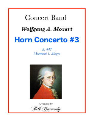 Book cover for Horn Concerto #3, 1st mvt.