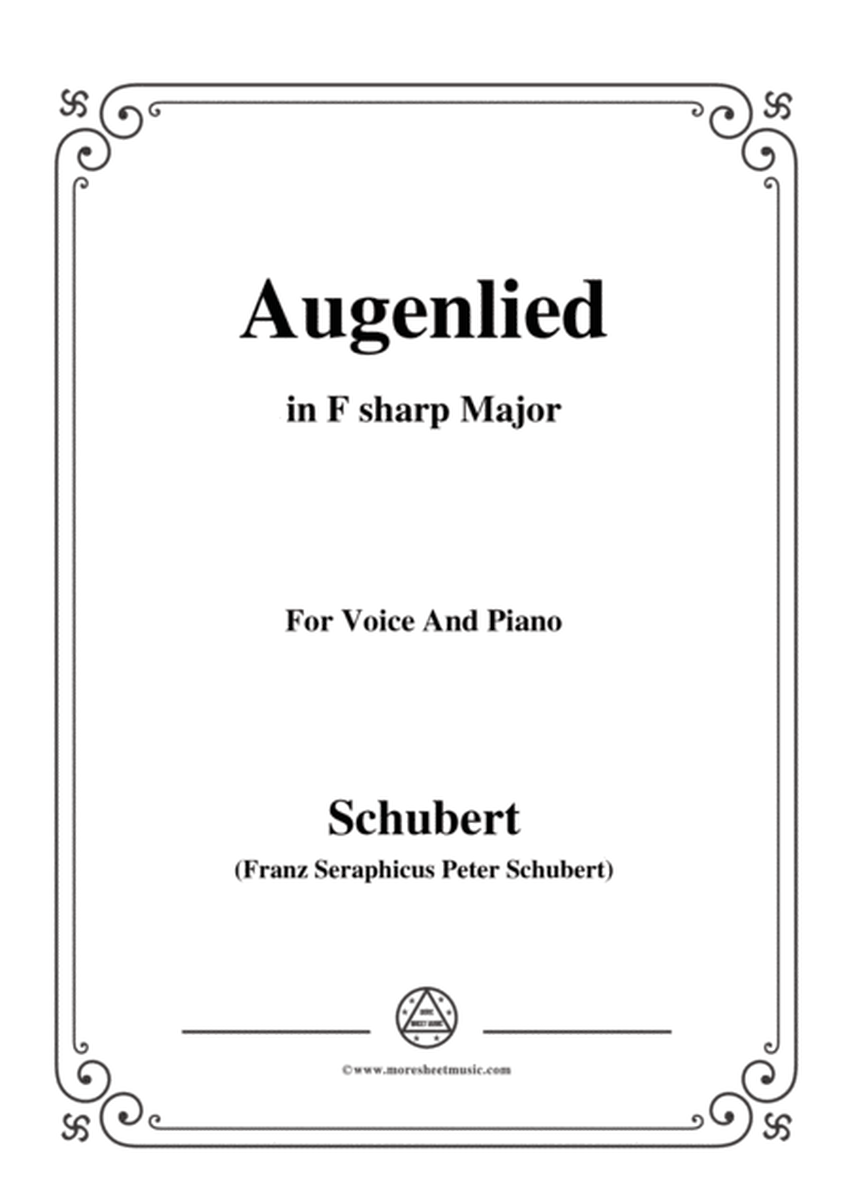 Schubert-Augenlied,in F sharp Major,for Voice&Piano image number null