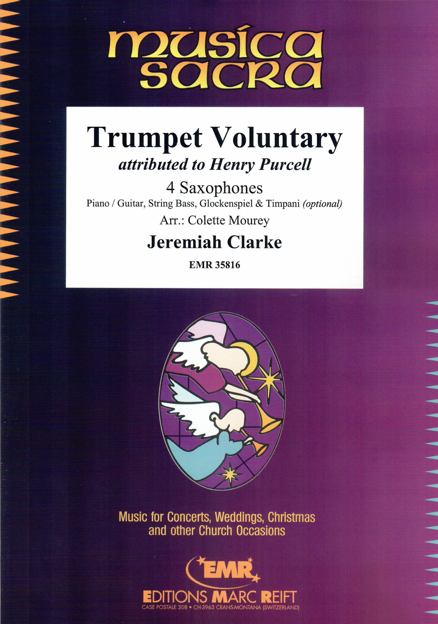 Trumpet Voluntary Saxophone Ensemble scores gallery preview page 1