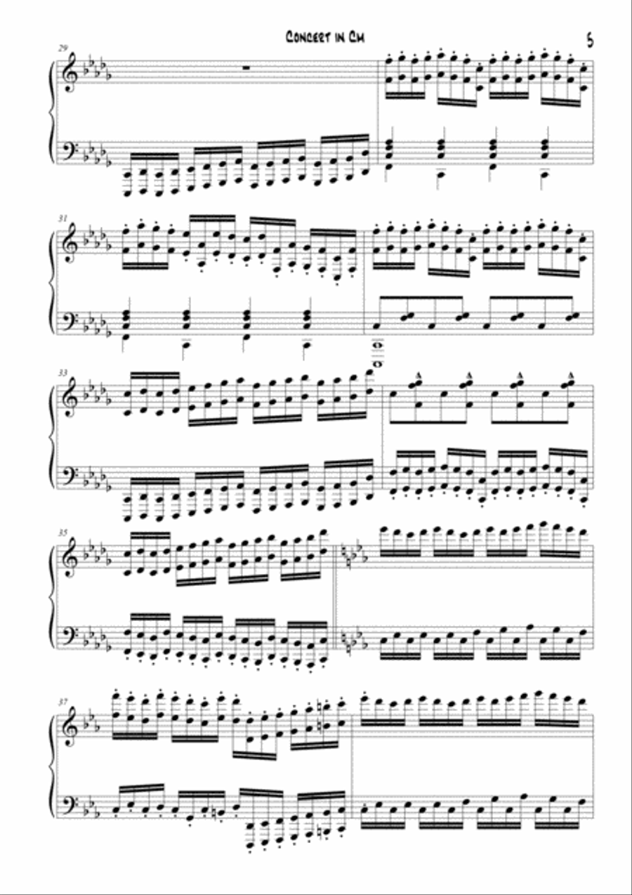 Concert in Cm Concert in Cm Piano Solo scores gallery preview page 5