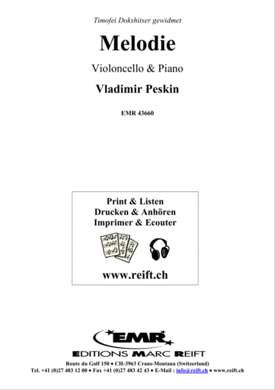 Melodie Piano Accompaniment scores gallery preview page 1