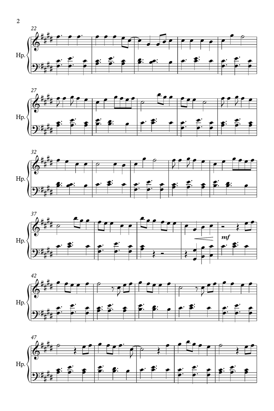 Shape Of You Harp scores gallery preview page 2
