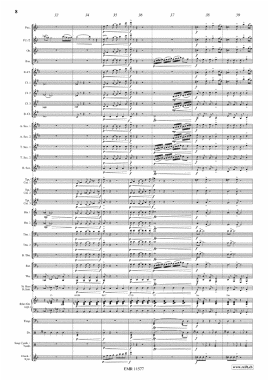 Flight To Buenos Aires Concert Band scores gallery preview page 9