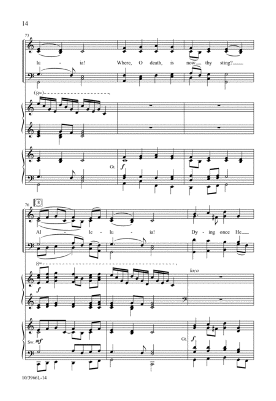 Raise Your Joys and Triumphs High 4-Part scores gallery preview page 15