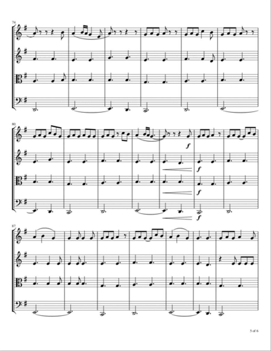 Chemtrails Over The Country Club String Quartet scores gallery preview page 6