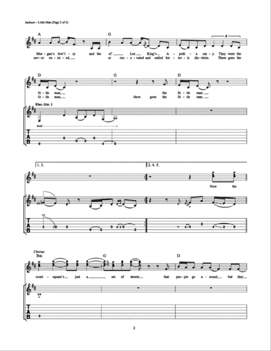Little Man Electric Guitar scores gallery preview page 2