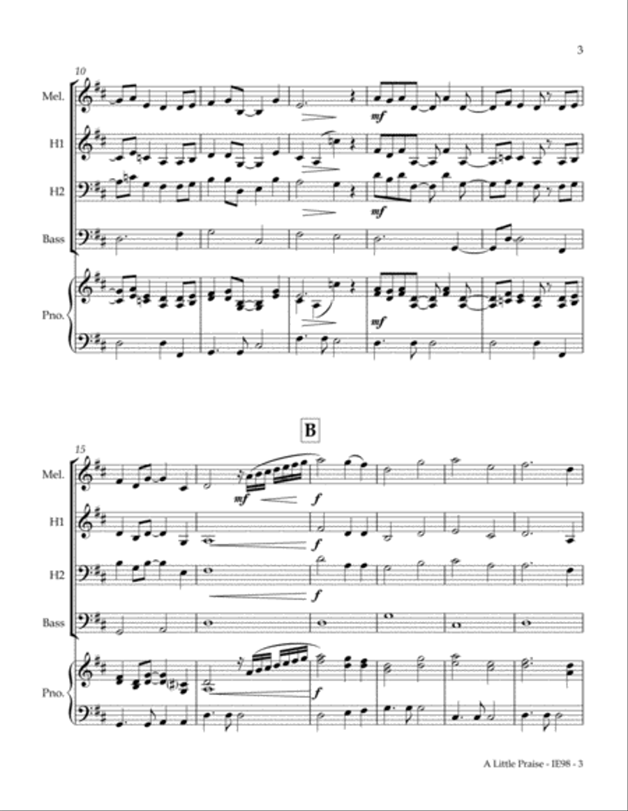 A Little Praise Full Orchestra scores gallery preview page 5