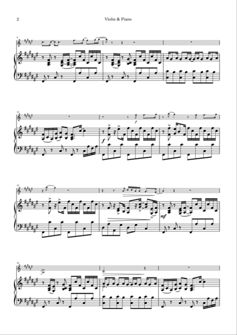 Never Going Back Again Violin Solo scores gallery preview page 3