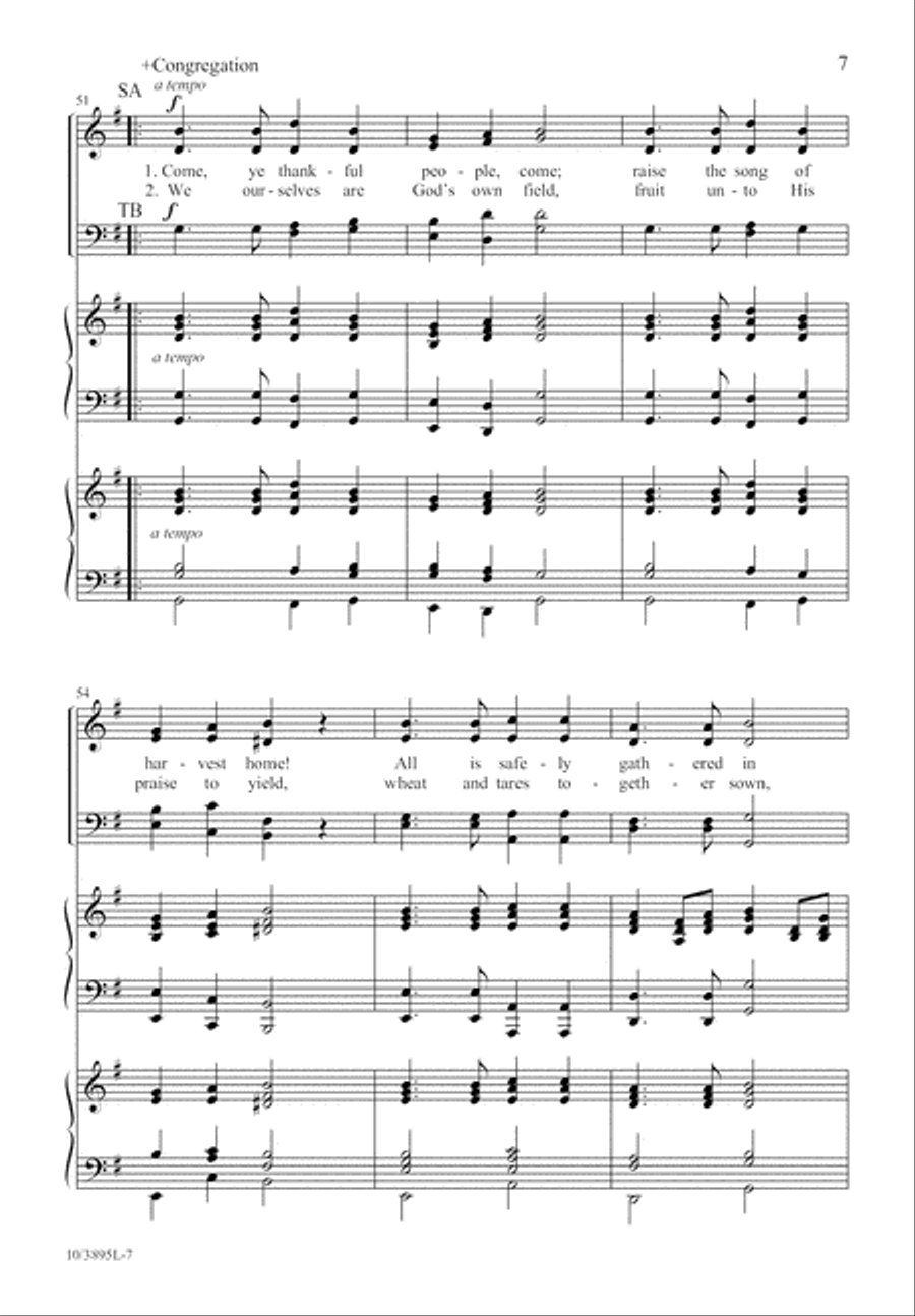 Raise the Song of Harvest Home 4-Part scores gallery preview page 8