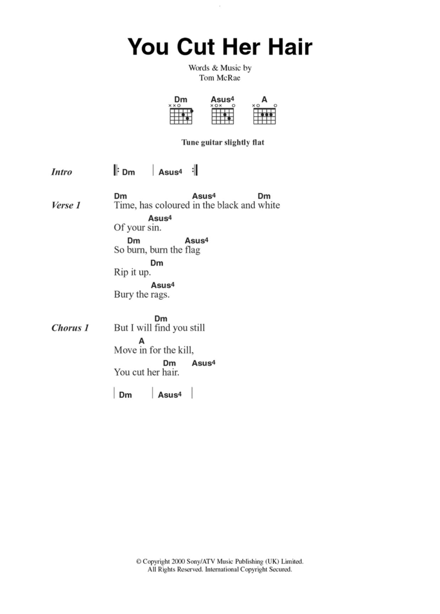 You Cut Her Hair Acoustic Guitar scores gallery preview page 1