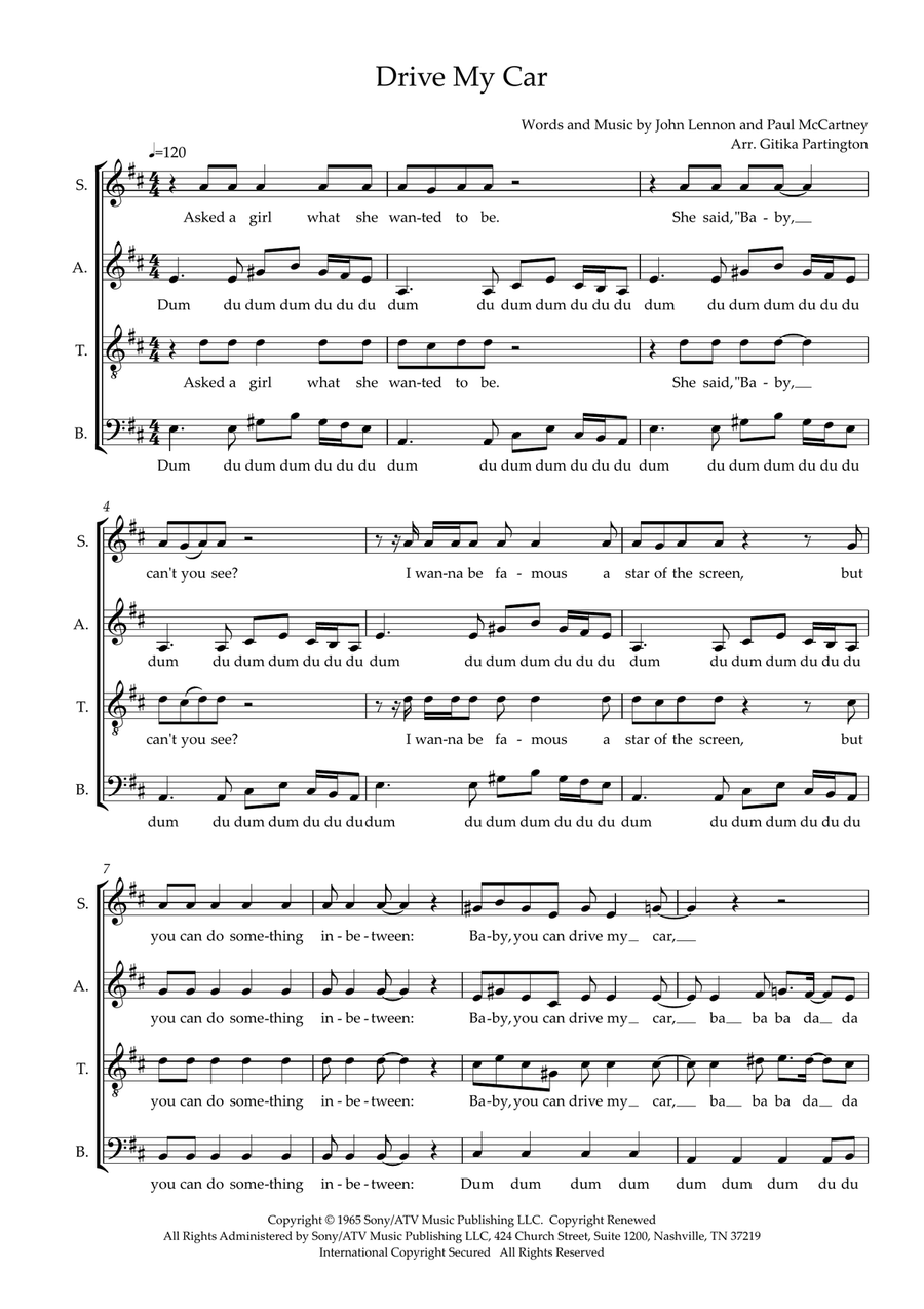 Drive My Car (arr. Gitika Partington)