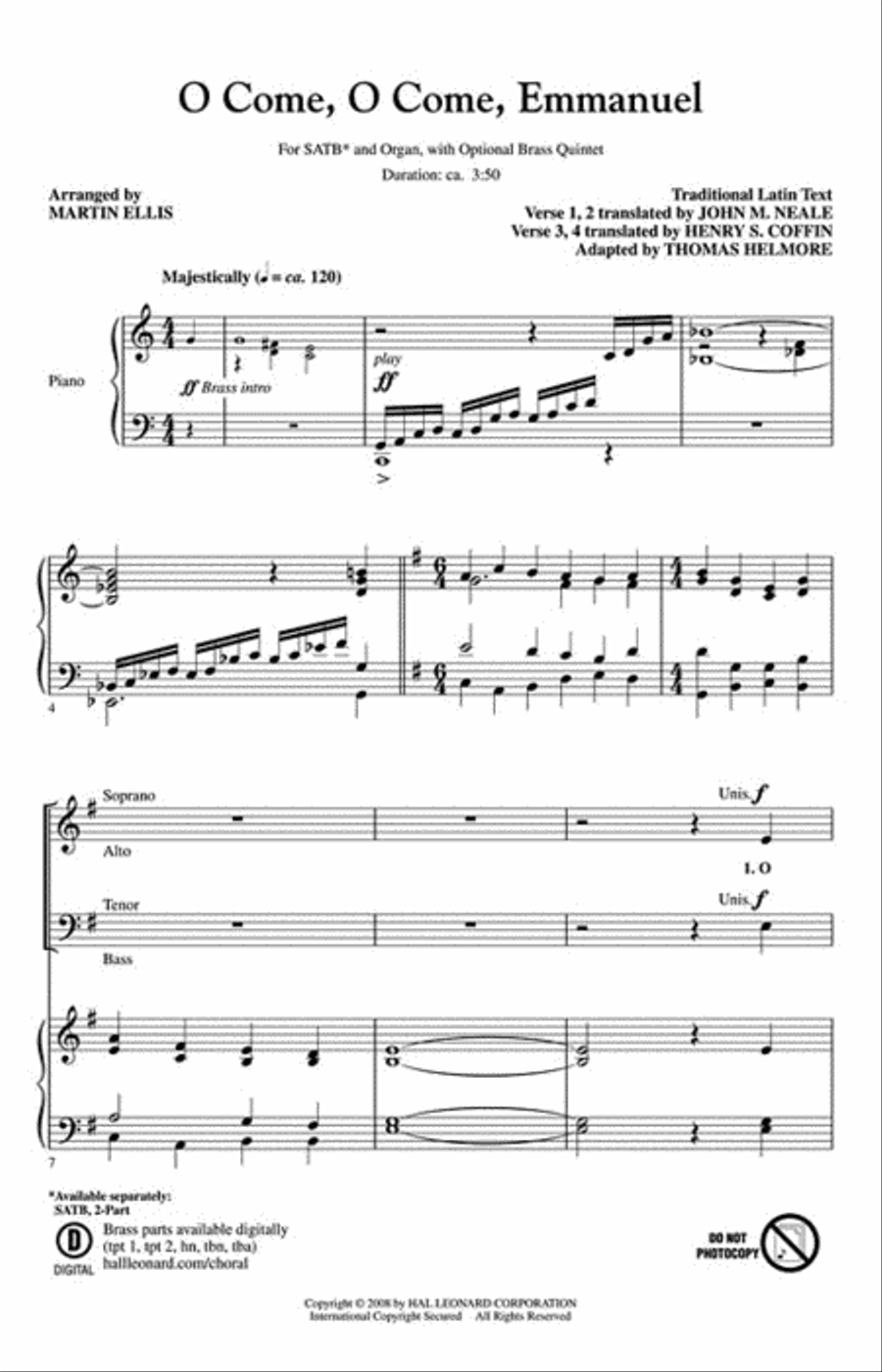 O Come, O Come, Emmanuel 4-Part scores gallery preview page 2