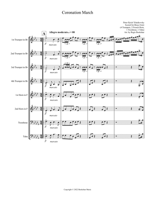 Coronation March (Db) (Brass Octet - 4 Trp, 2 Hrn, 1 Trb, 1 Tuba)