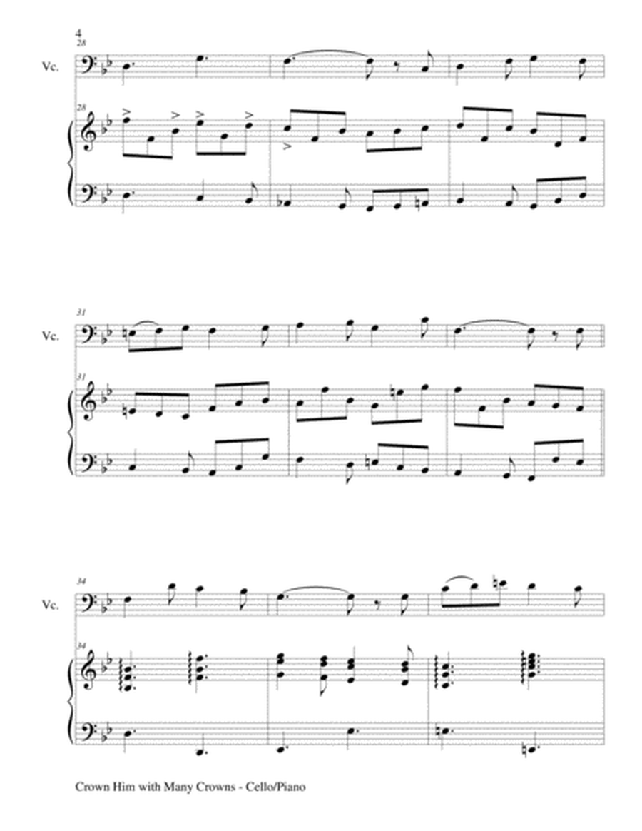 CROWN HIM WITH MANY CROWNS (Duet – Cello and Piano/Score and Parts) image number null