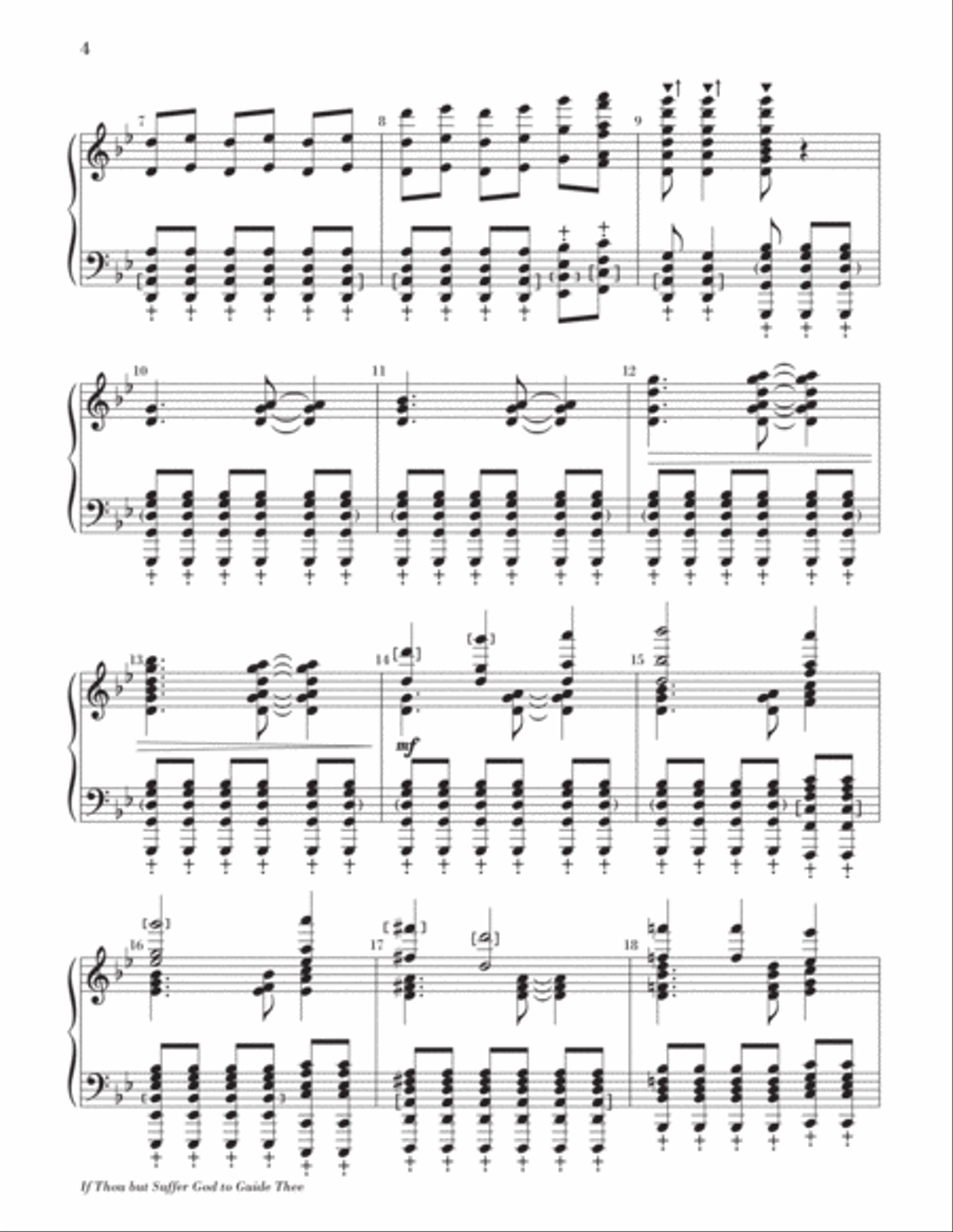 If Thou but Suffer God to Guide Thee Handbell Choir scores gallery preview page 5