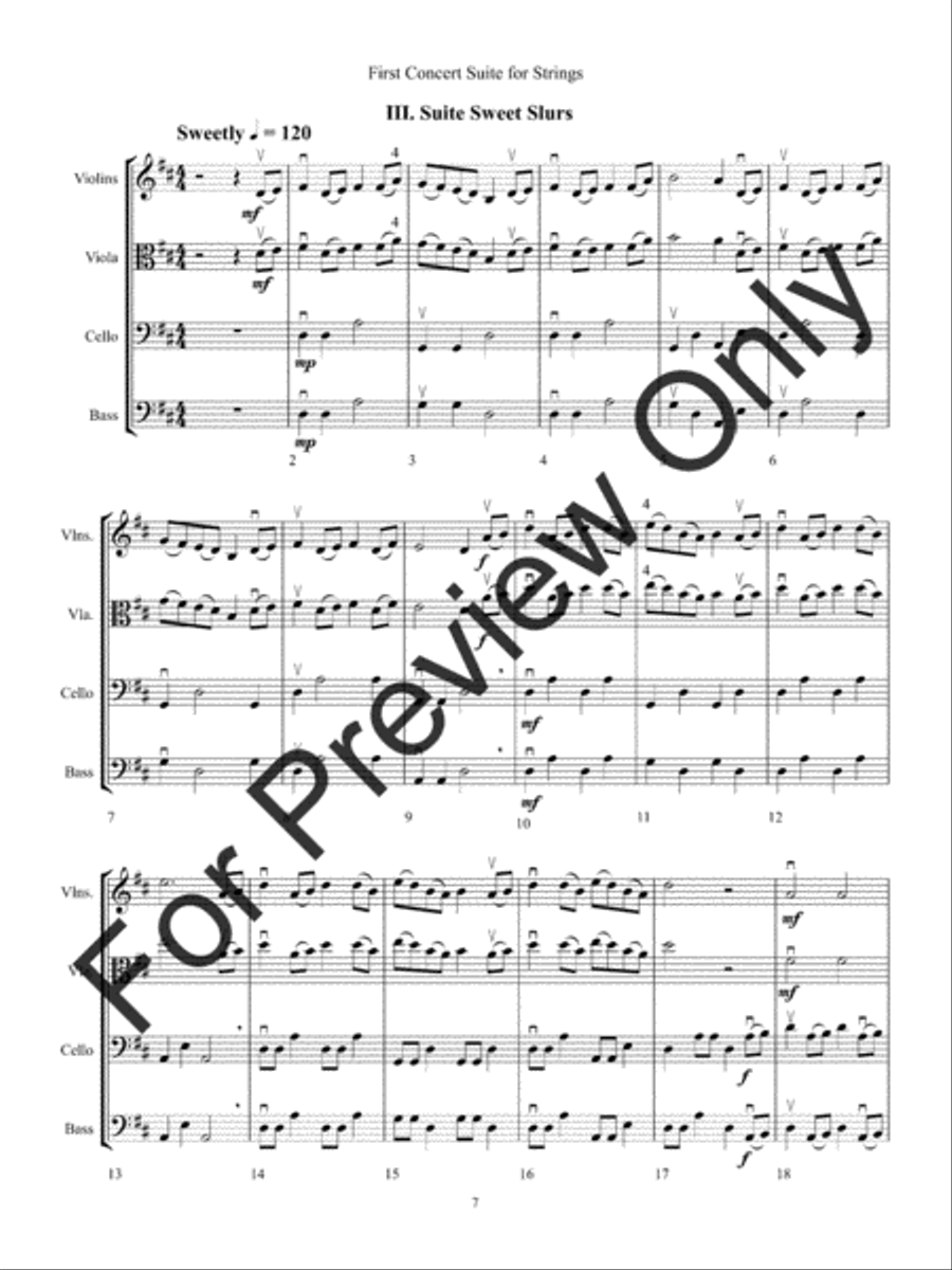 First Concert Suite for Strings String Orchestra scores gallery preview page 10