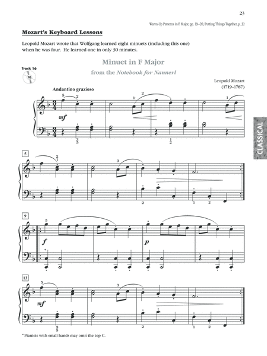 Exploring Piano Classics Repertoire Easy Piano scores gallery preview page 12
