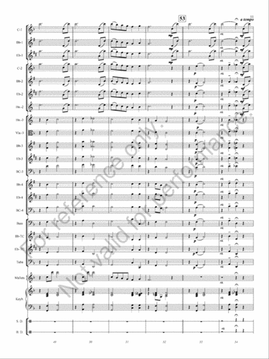 Blue Lake Reflections Blue Lake Reflections Concert Band scores gallery preview page 12