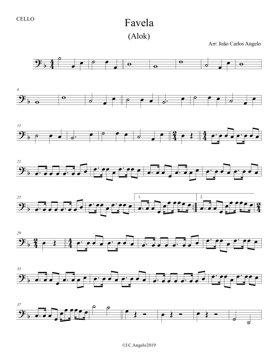 Favela Favela String Quartet scores gallery preview page 1