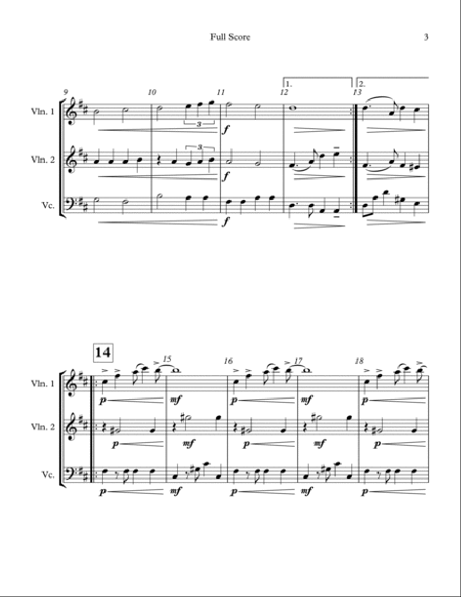 People Will Say We're In Love String Trio scores gallery preview page 3