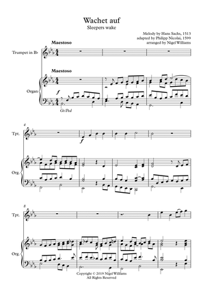 Wachet Auf, for Trumpet and Organ