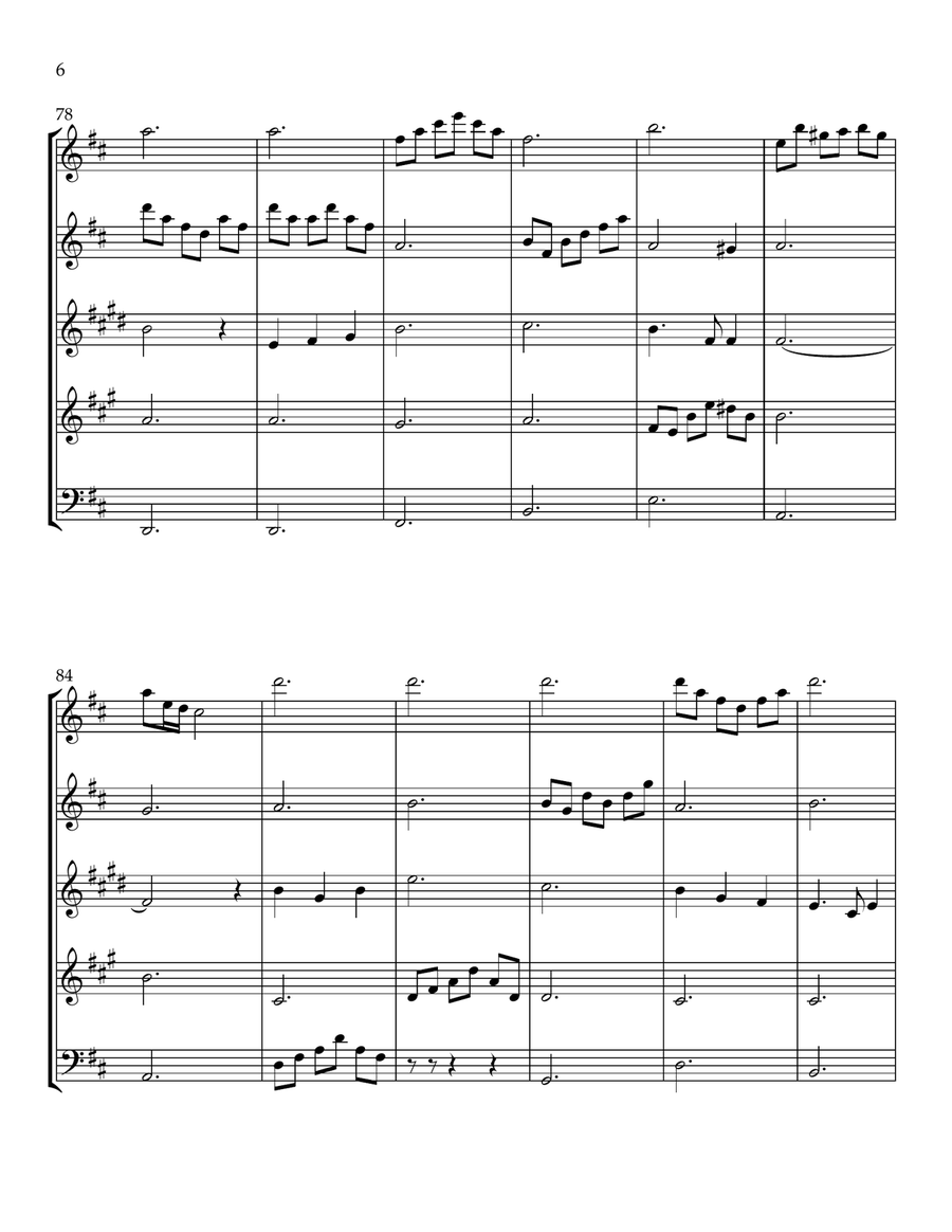 Morning Has Broken Woodwind Quintet scores gallery preview page 6