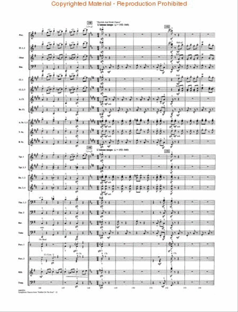 Symphonic Dances from Fiddler on the Roof Concert Band scores gallery preview page 3