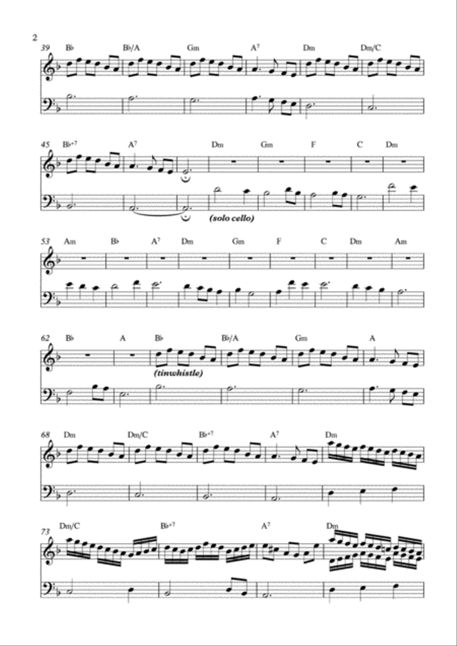 Luces peregrinas (Pilgrim Lights), Celtic Song by Gustavo Fuentes Small Ensemble scores gallery preview page 3