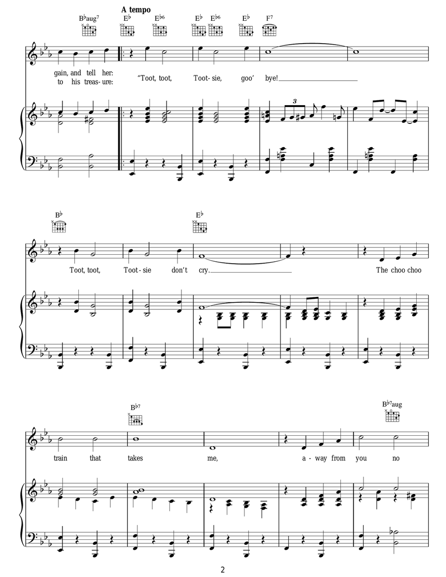 Toot, Toot, Tootsie! Toot, Toot, Tootsie! Acoustic Guitar scores gallery preview page 2