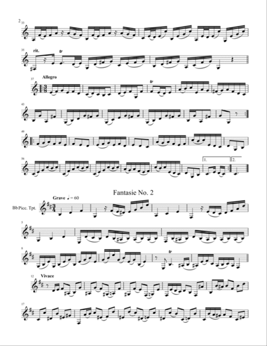 12 Fantasias Cornet scores gallery preview page 3