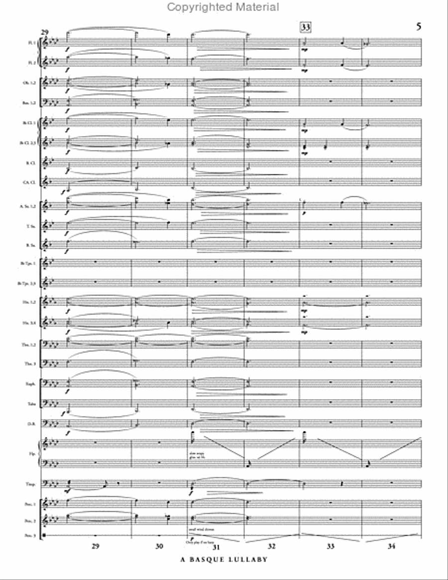 A Basque Lullaby Concert Band scores gallery preview page 6