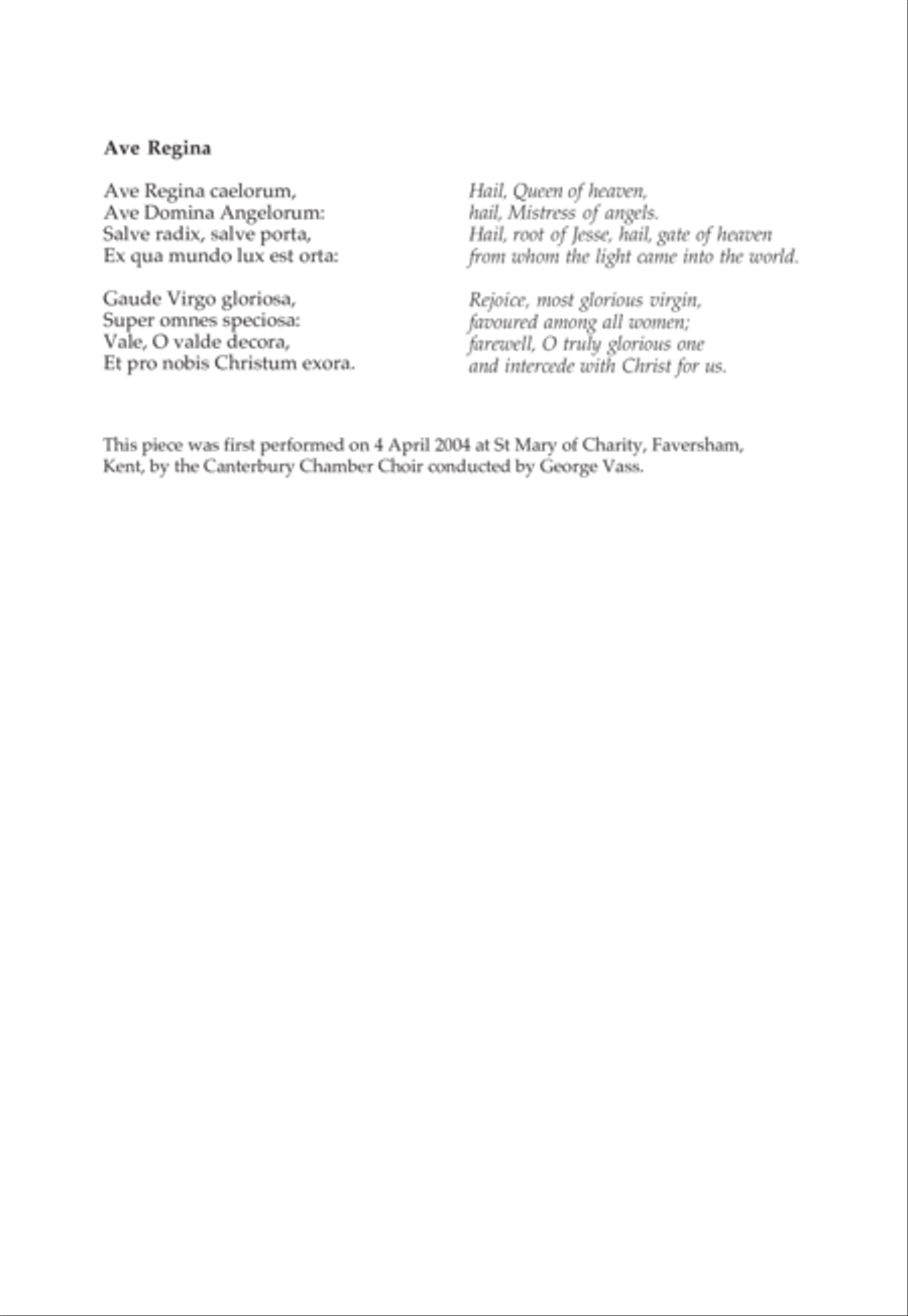 Ave Regina Ave Regina SSATB scores gallery preview page 2