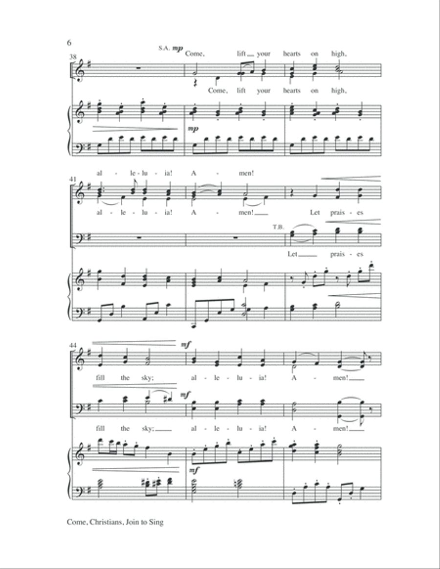 Come, Christians, Join to Sing 4-Part scores gallery preview page 7