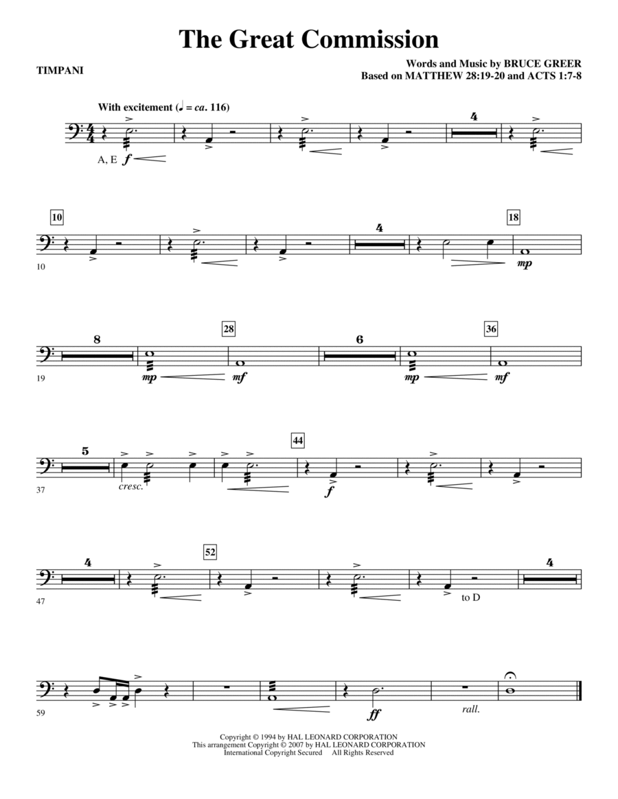 The Great Commission - Timpani Choir scores gallery preview page 1
