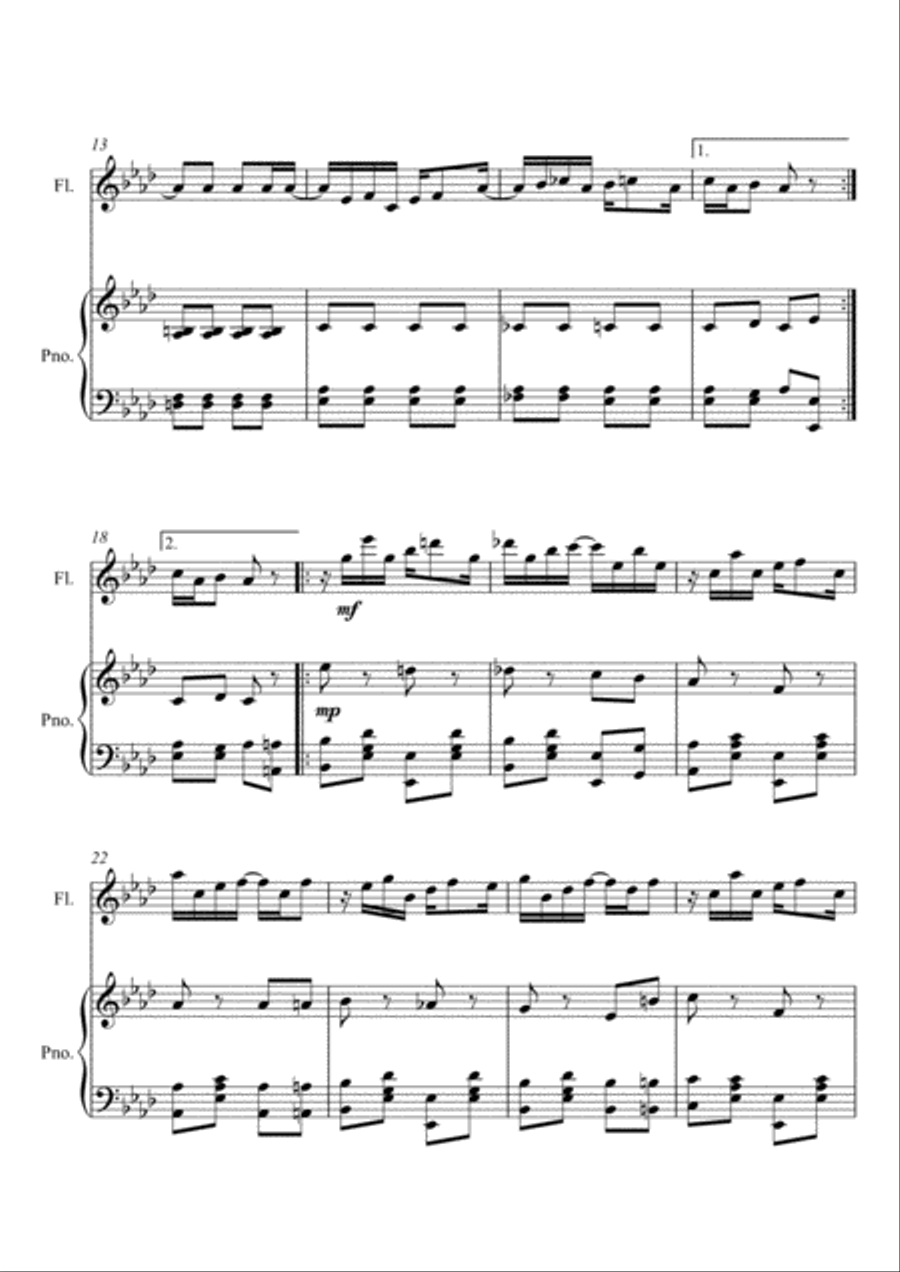Maple Leaf Rag Flute Solo scores gallery preview page 6