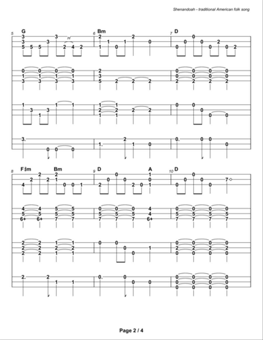 Shenandoah (ensemble) Small Ensemble scores gallery preview page 4