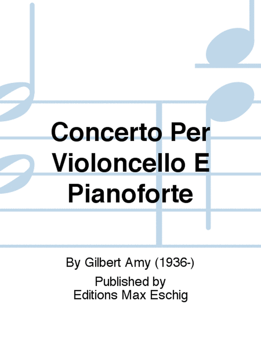 Concerto Per Violoncello E Pianoforte