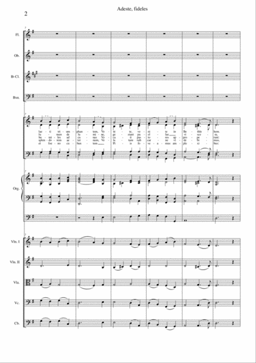 Adeste fideles (O come all ye faithful) Choir scores gallery preview page 2
