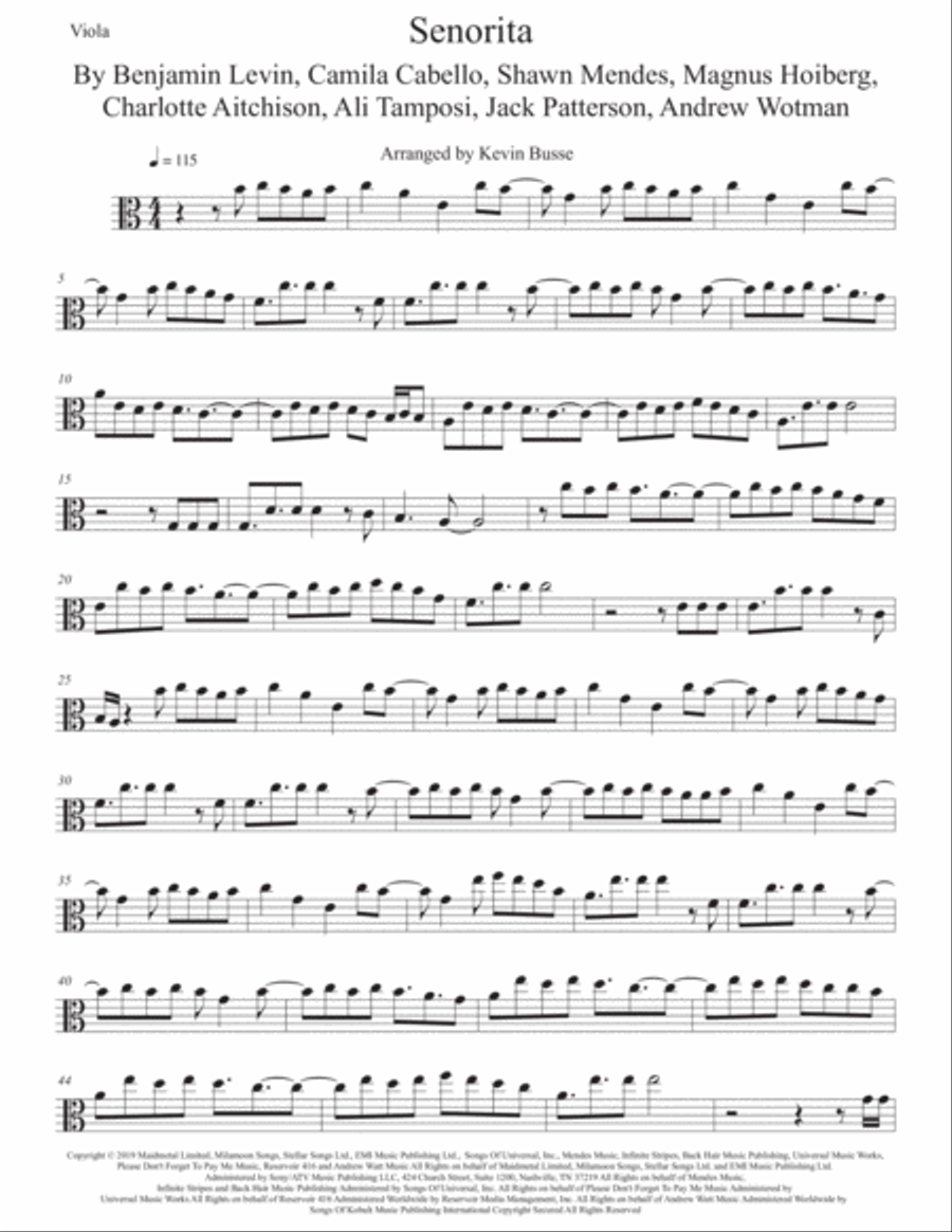 Senorita Viola Solo scores gallery preview page 1