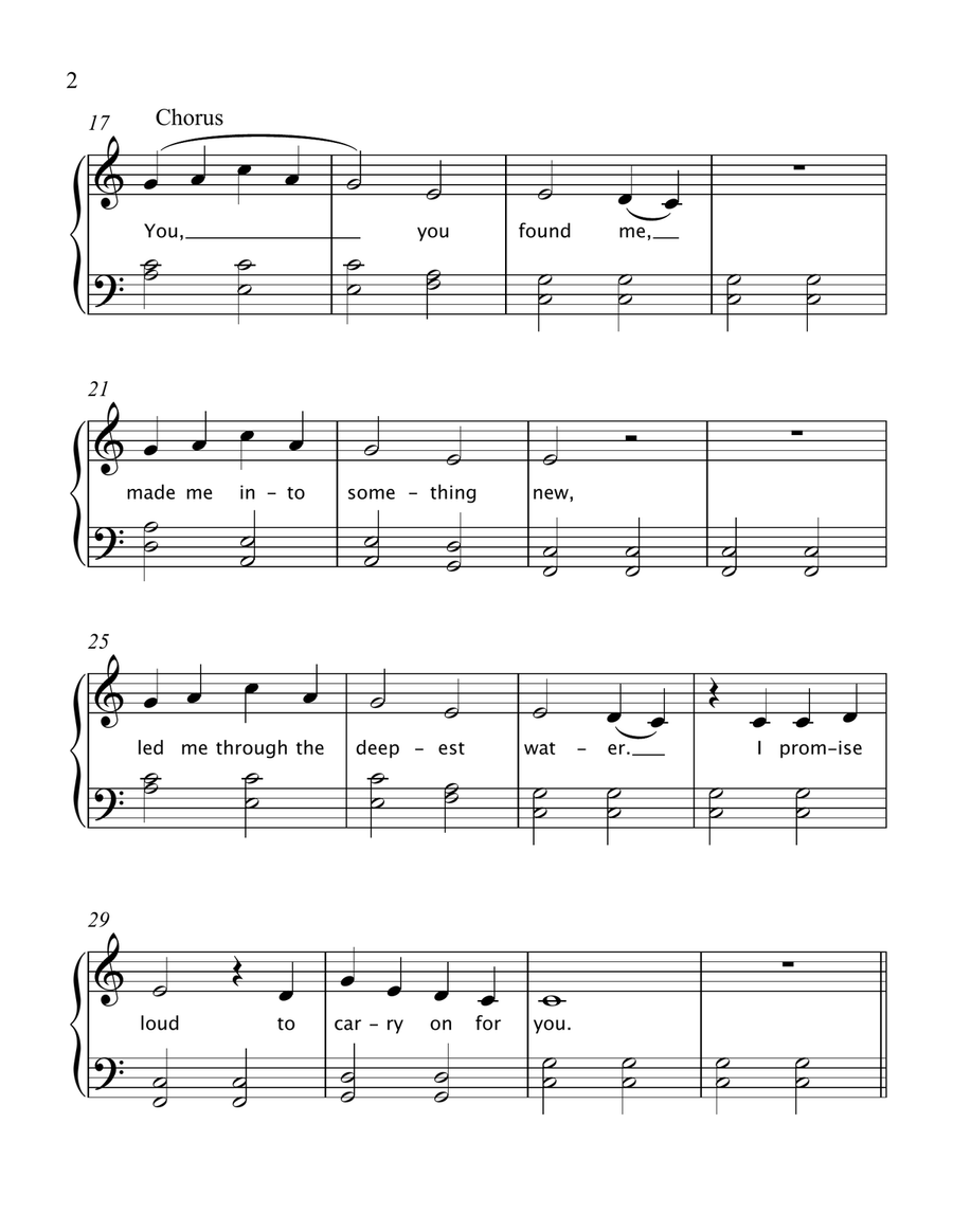 Carry On Easy Piano scores gallery preview page 3