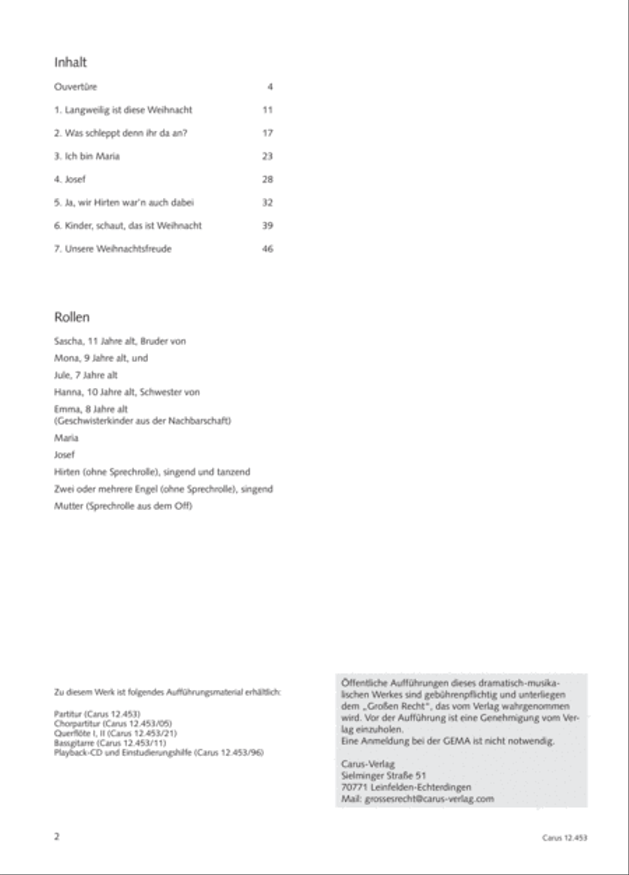 Die Weihnachtskiste. Ein Musical zur Weihnachtszeit Children's Choir scores gallery preview page 3